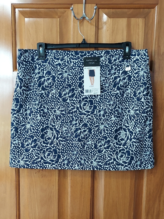 Rafaella Pants - *🆕 Rafaella Comfortable Stretchy Skort Mediterranean Blue Floral, Size XXL, NEW